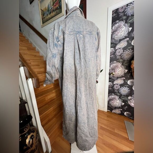 Free People Anna Lou Denim Duster/ size L - Picture 8 of 10